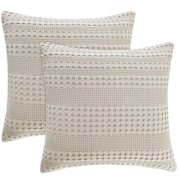 PHF Cotton Waffle Weave Pillow Covers - Elegant & Cozy