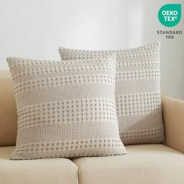 PHF Cotton Waffle Weave Pillow Covers - Elegant & Cozy