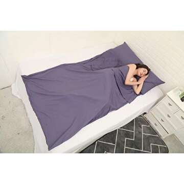 JITTY Sleeping Bag Liner Travel Sheet for Business Camping Backpacking Hiking Mountain Climbing Home...