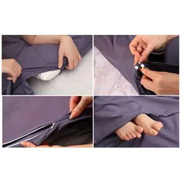 JITTY Sleeping Bag Liner Travel Sheet for Business Camping Backpacking Hiking Mountain Climbing Home Hostels Train 83"x45"(Grey Blue)