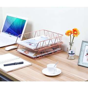 Elegant PAG Stackable File Trays for Home or Office