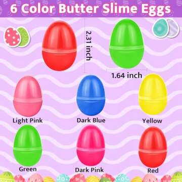 18 Pack Easter Egg Fillers Butter Slime Kit,Easter Egg Stuffers Easter Slime Slime Toys Easter Eggs ...