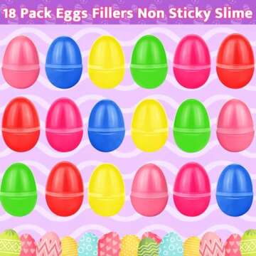 18 Pack Easter Egg Fillers Butter Slime Kit,Easter Egg Stuffers Easter Slime Slime Toys Easter Eggs for Easter Egg Hunts Party Favor for Kids Toddler Teens Boys Girls