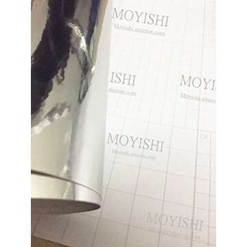 24''x78''Chrome Mirror Silver Vinyl Wrap Sticker Decal Film Sheet,Self-Adhesive