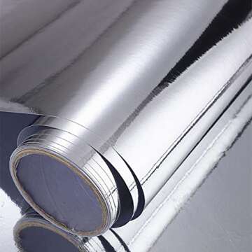 Durable Chrome Mirror Silver Vinyl Wrap - Versatile & Waterproof