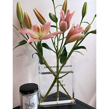Puransen Clear Book Vase - Unique Decor for Book Lovers