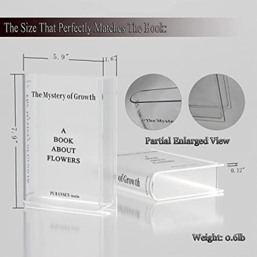 Puransen Clear Book Vase - Unique Decor for Book Lovers