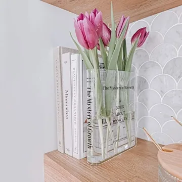 Puransen Clear Book Vase - Unique Decor for Book Lovers