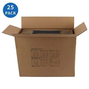 Hoikwo 25 Pack 8x8x4 Shipping Boxes for Small Business, Black Packaging Cardboard Boxes, Moving Mailing Packing Box