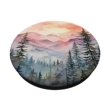Mountains Wilderness Forest Hiking Pine Tree Nature PopSockets Adhesive PopGrip