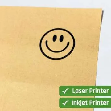 30 Sheets, Kraft Sticker Paper Labels, Laser/Inkjet Printing - Letter Size (8.5 x 11)