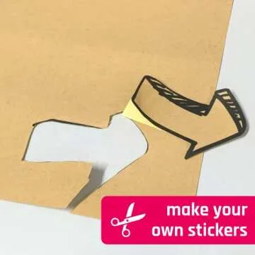 30 Sheets, Kraft Sticker Paper Labels, Laser/Inkjet Printing - Letter Size (8.5 x 11)