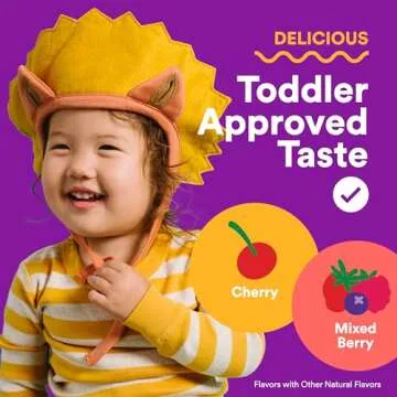 SmartyPants Organic Toddler Multivitamin Gummies: Probiotics, Omega 3 (ALA), Vitamin D3, C, Vitamin B12, B6, A, K & Zinc, Beta Carotene, Gluten Free, Three Fruit Flavors, 60 Count (30 Day Supply)