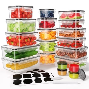KEMETHY 40 Pcs Airtight Food Storage Containers Set
