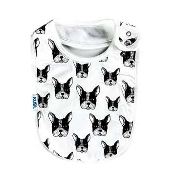 KUDL Premium Cute Baby Toddler Bibs Burp Burpy Cloths 4 Pack Gift Set Soft Absorbent Extra LARGE Feeding Reflux Drool Teething Bibs,Triple Adjustable Snap Buttons, Funny Boys & Girls