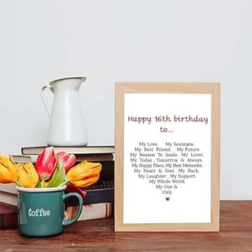 MQMRYeto Funny 16th Birthday Card For Son Daughter, Romantic 16 Year Old Birthday Card For Boyfriend, Love Anniversary Card For Girlfriend, 16th Birthday Gifts Idea Friend