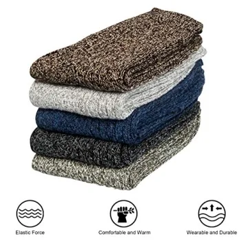Warm Wool Socks Pack of 5 for Winter Comfort