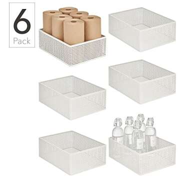 Nate Berkus Large Metal Bin Set for Stylish Storage