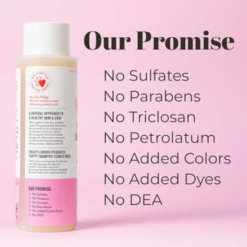 Skout's Honor Probiotic Pet Shampoo & Conditioner with Avocado Oil & Omega-3s, 97% Natural, Paraben & Sulfate-Free, Cruelty-Free, 16oz, Happy Puppy
