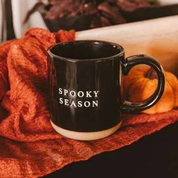 Sweet Water Decor Halloween Coffee Mug - Spooky Coffee Mug for Halloween - Durable Stoneware Mug for Tea & Cocoa - Perfect Halloween Mugs for Morning Brew & Cozy Nights - Spooky Season Design Mug 14oz