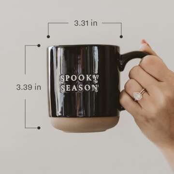 Sweet Water Decor Halloween Coffee Mug - Spooky Coffee Mug for Halloween - Durable Stoneware Mug for Tea & Cocoa - Perfect Halloween Mugs for Morning Brew & Cozy Nights - Spooky Season Design Mug 14oz