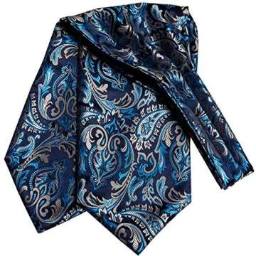 Dubulle Paisley Floral Ascot Tie for Men - Elegant Cravat Set