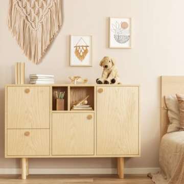 ANPHSIN 12 Pack Boho Wood Dresser Drawer Knobs- Handmade Rattan Woven Cabinet Knobs Pulls Handles wi...