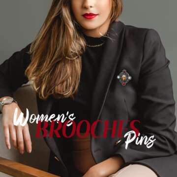 Elegant Vintage Cross Brooch Pin for Women Girls