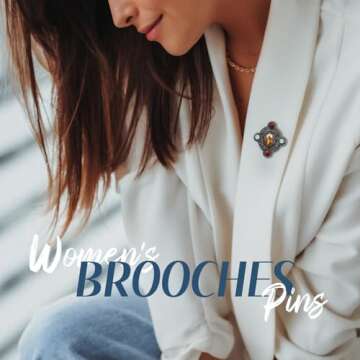 Elegant Vintage Cross Brooch Pin for Women Girls