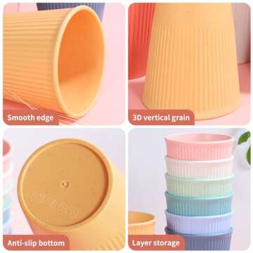 becutlery Wheat Straw Cups - Unbreakable and Eco-Friendly Set