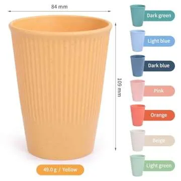 becutlery Wheat Straw Cups - Unbreakable and Eco-Friendly Set