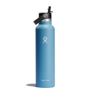 Hydro Flask 24 oz Standard Mouth Flex Straw Cap Rain