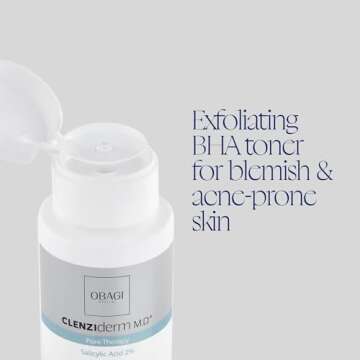 Obagi CLENZIderm M.D. Pore Therapy Exfoliating BHA Toner - Unclogs Pores with 2% Salicylic Acid Acne...