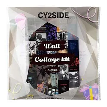 CY2SIDE 50PCS Grunge Aesthetic Picture, 50 Set 4x6 inch, Collage Print Kit, Cool Room Decor for Girl, Wall Art Prints for Room, Dorm Photo Display, VSCO Posters for Bedroom