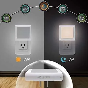 Affordable MAZ-TEK Plug-in Night Light with Smart Dusk Sensor