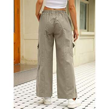 AUTOMET Women 2023 Summer Fashion Casual Hiking Pants Preppy Clothes Baggy Cargo Pants Teen Girls y2k Jeans Wide Leg Pants Streetwear with Pocket