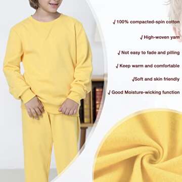UNACOO Kids Crewneck Long Sleeve Fleece Sweatshirt Pullover Cotton Tops for Boys or Girls (yellow, xl(11-12 Years))