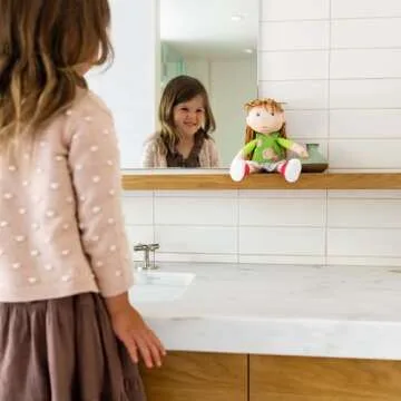 HABA Hedda - 12" Soft Doll with Brown Hair, Blue Eyes and Embroidered Face for Ages 18 Months and Up