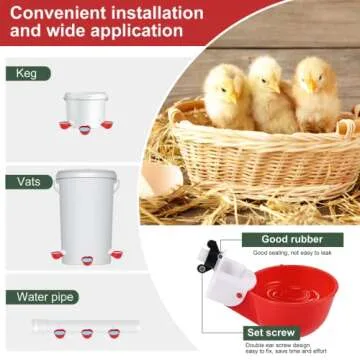 Psarnuk Chicken Waterer Cups - Automatic Water Feeder 8 Pack