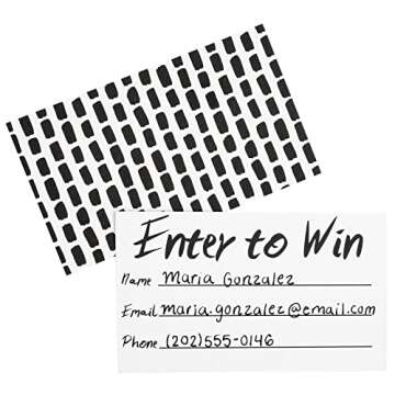 Juvale 200-Pack Enter to Win Cards, 3.5x2 White Entry Form Raffle Tickets Slips for Fairs, Contests, Ballots, Carnivals, Drawings, Auction Events, Prize Games, Fundraisers