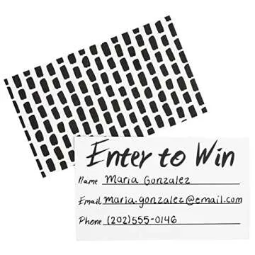 Juvale 200-Pack Enter to Win Cards, 3.5x2 White Entry Form Raffle Tickets Slips for Fairs, Contests, Ballots, Carnivals, Drawings, Auction Events, Prize Games, Fundraisers