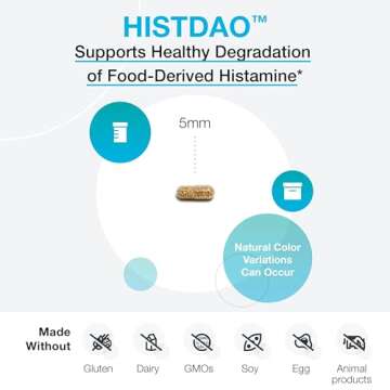 XYMOGEN HistDAO - One Tablet for Histamine Support - 60 Count