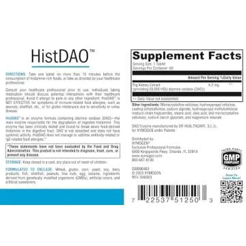 XYMOGEN HistDAO Enzyme Supplement for Digestive Health