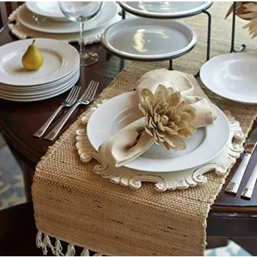 Natural Jute Table Runner for Elegant Dining Decor