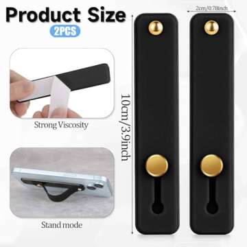 2 Pcs Phone Loop Finger Holder Universal Phone Strap Portable Phone Grip Phone Finger Strap Loop for...