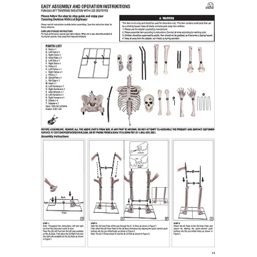 8FT Animated Skeleton Decoration with Motion and Sound