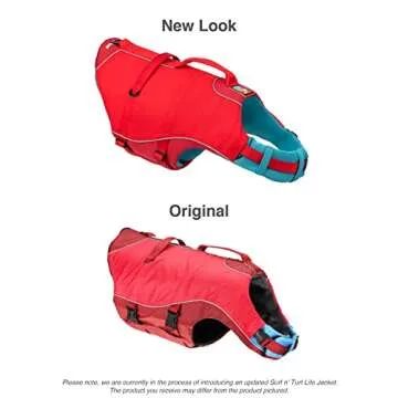 Kurgo Surf n’ Turf Dog Life Jacket - Flotation Life Vest for Swimming and Boating - Dog Lifejacket with Rescue Handle and Reflective Accents - Machine Washable - Red/Blue, Extra Large