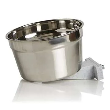 Lixit Stainless Steel Non-Spill Dog Crate Bowl for Pets