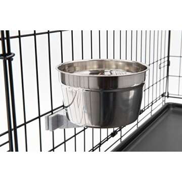Lixit Stainless Steel Non-Spill Dog Crate Bowl for Pets