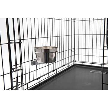 Lixit Stainless Steel Non-Spill Dog Crate Bowl for Pets